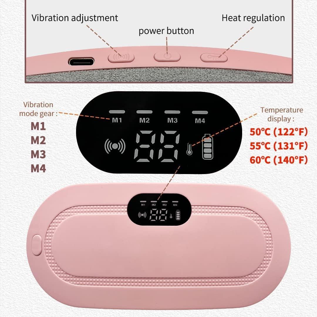 Period Cramp Relief Heating Pad – Cordless & Rechargeable for Instant Pain Relief