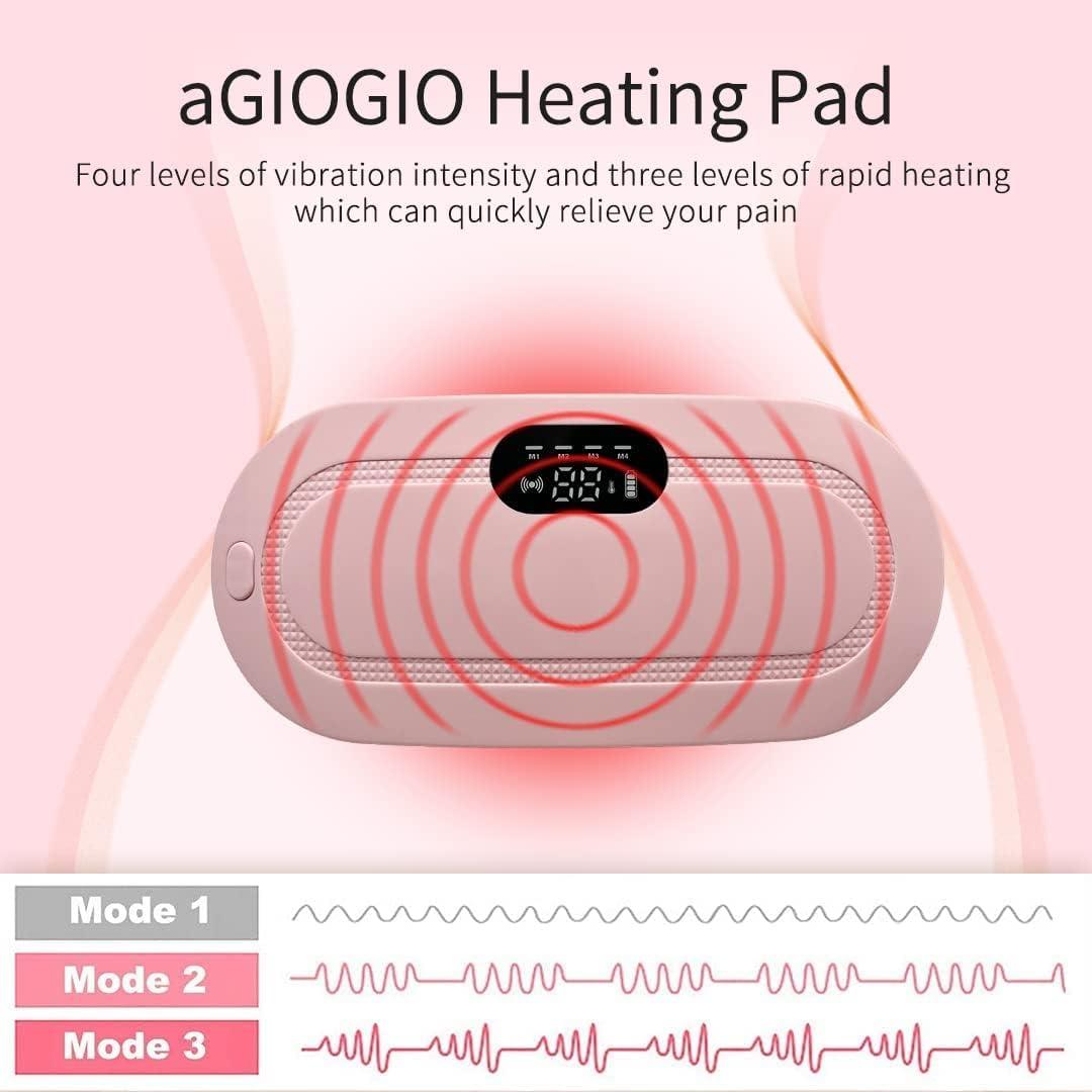 Period Cramp Relief Heating Pad – Cordless & Rechargeable for Instant Pain Relief
